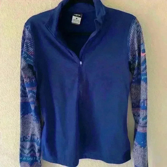 Nike Pro Dri Fit Quarter Zip SZ L athleisure hiking outdoor midlayer western - Picture 1 of 4